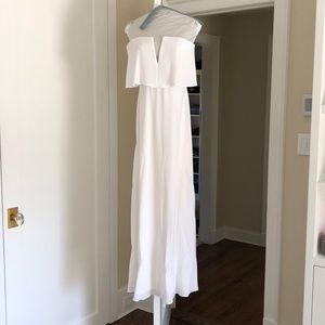 BCBG MAXAZARIA Alyse White Strapless Dress
